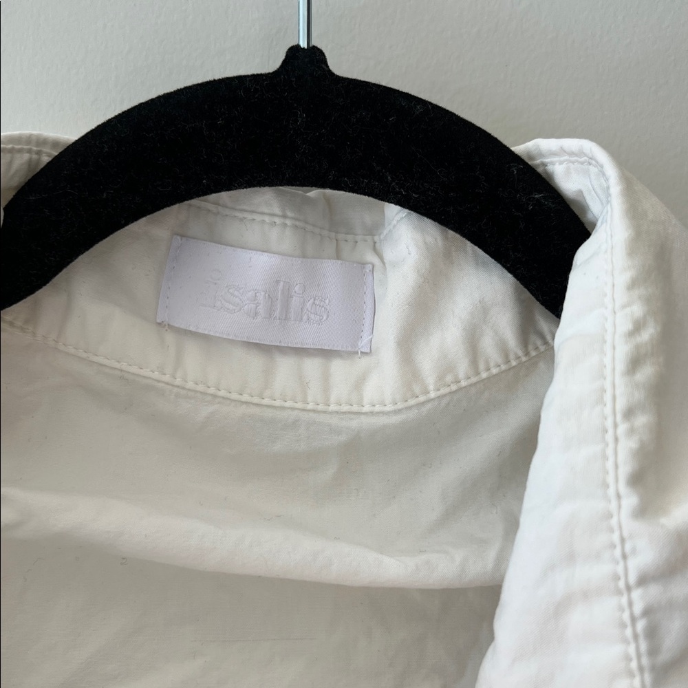 Isalis White Button Down Top - image 2